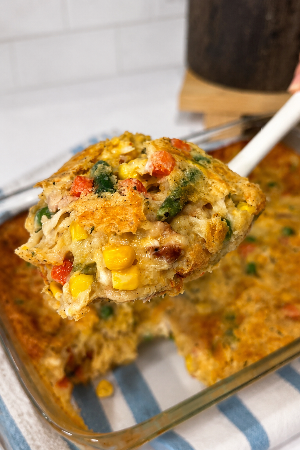 Cheesy Chicken Biscuit Casserole