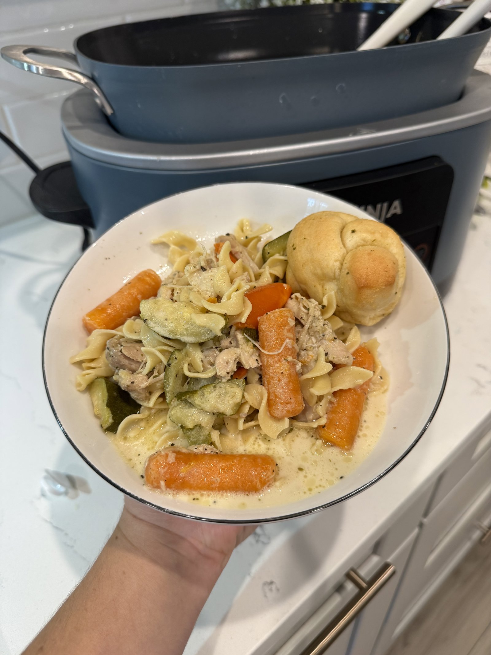 Creamy Garlic Herb Chicken & Noodles