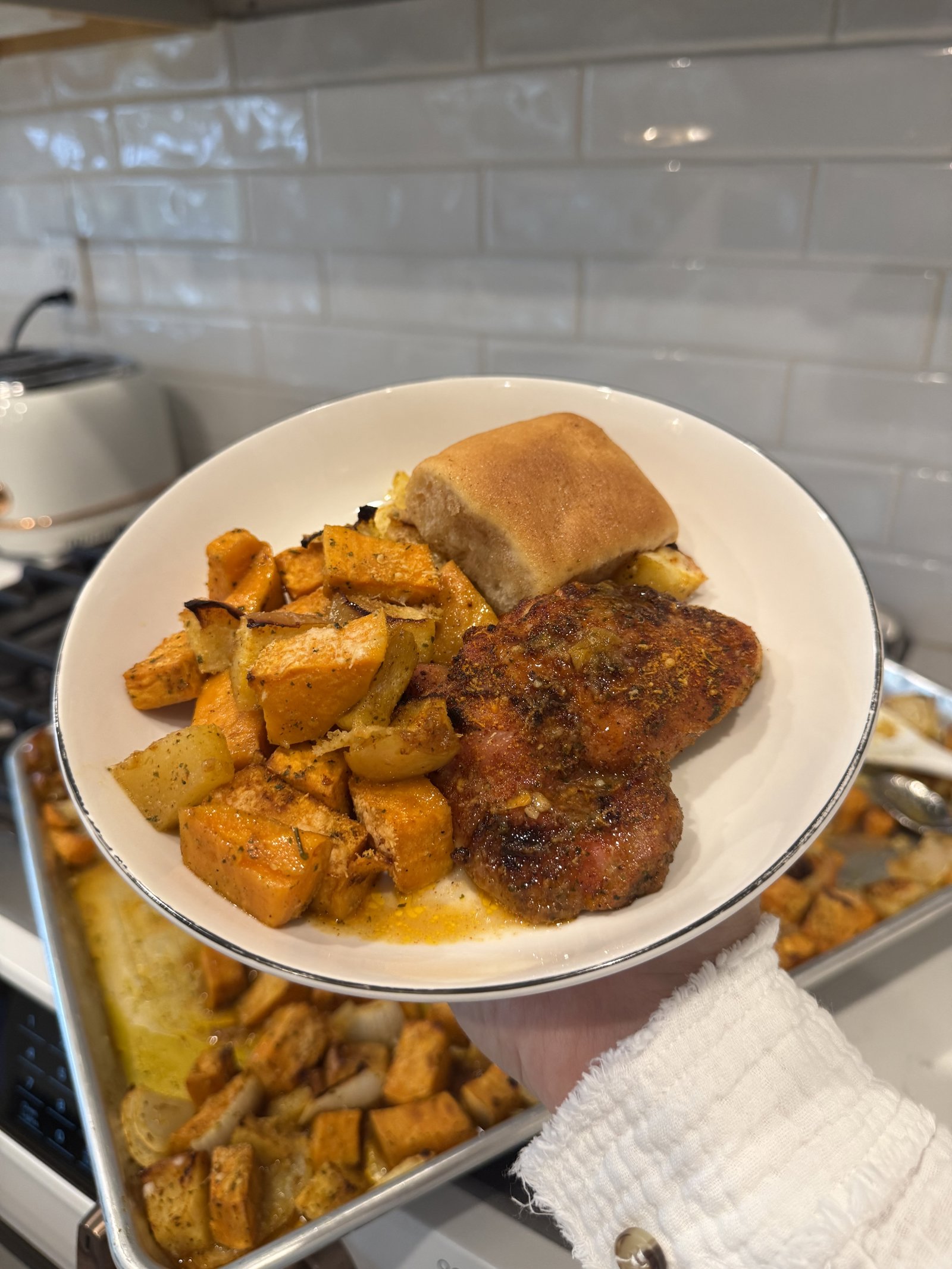 Sheet Pan Harvest Chicken with Sweet Potatoes & Apples
