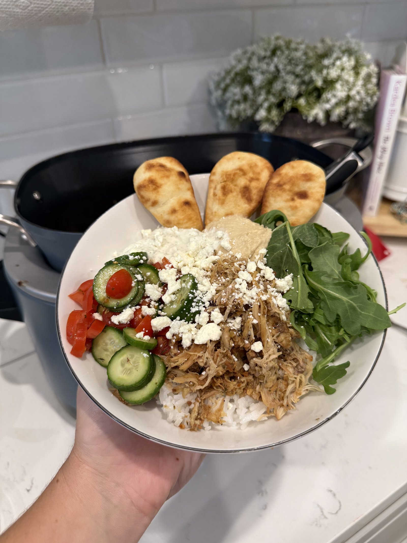 Slow Cooker Mediterranean Chicken Bowls