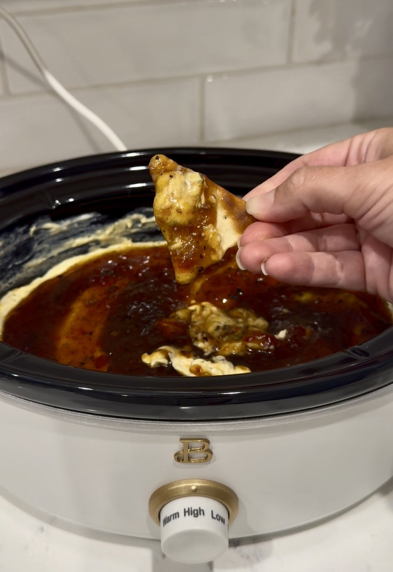 Slow Cooker Hot Pepper Jelly Cheese Dip